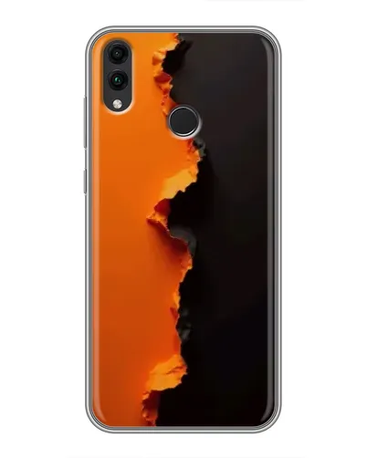 Чехол для Huawei Honor 8C с картинкой «Оранжевый разлом»