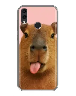 Чохол для Huawei Honor 8C з картинкою «Капібара з язиком»