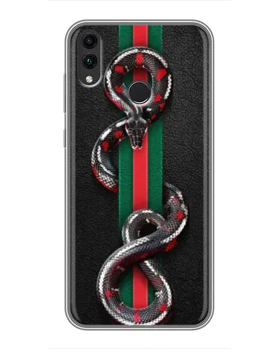 Чехол для Huawei Honor 8X Max с картинкой «Gucci — змея на полосе» Чехол для Huawei Honor 8X Max с картинкой «Gucci — змея на полосе»