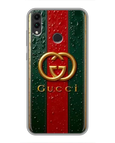 Чехол для Huawei Honor 8X Max с картинкой «Gucci — фирменная полоса и золото» Чехол для Huawei Honor 8X Max с картинкой «Gucci — фирменная полоса и золото»
