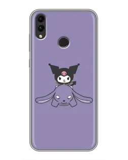 Чохол для Huawei Honor 8X Max з картинкою «Kuromi на ліловому фоні»