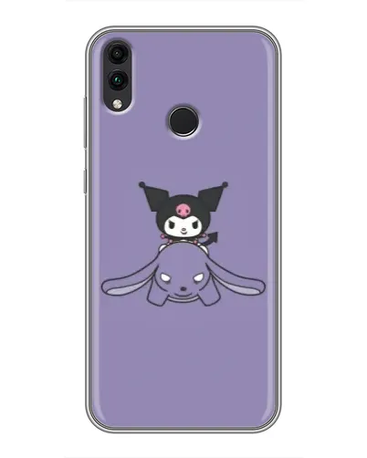 Чехол для Huawei Honor 8X Max с картинкой «Kuromi на лиловом фоне»