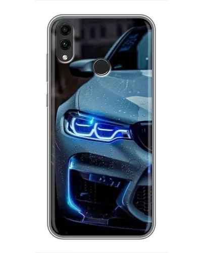 Чохол для Huawei Honor 8X Max з картинкою «Погляд BMW з синіми фарами»