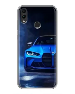 Чохол для Huawei Honor 8X Max з картинкою «Блакитна BMW M4»