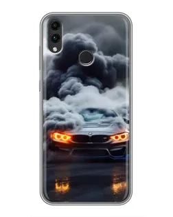 Чохол для Huawei Honor 8X Max з картинкою «BMW у диму»