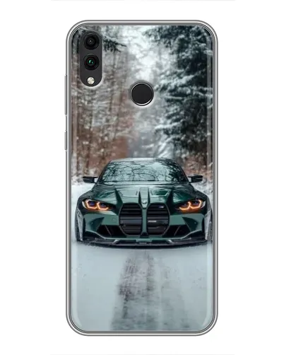 Чохол для Huawei Honor 8X Max з картинкою «BMW у зимовому лісі»