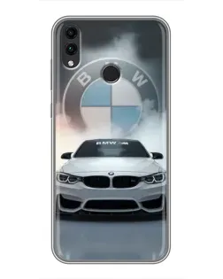 Чохол для Huawei Honor 8X Max з картинкою «BMW в білому диму»
