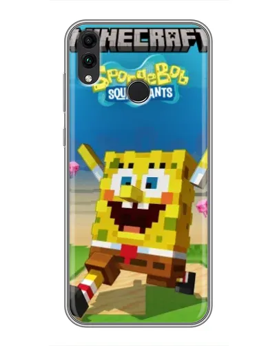 Чехол для Huawei Honor 8X Max с картинкой «Губка Боб Minecraft» Чехол для Huawei Honor 8X Max с картинкой «Губка Боб Minecraft»