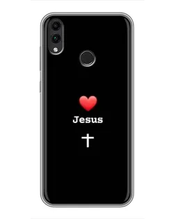 Чехол для Huawei Honor 8X Max с картинкой «Сердце - Jesus» Чехол для Huawei Honor 8X Max с картинкой «Сердце - Jesus»