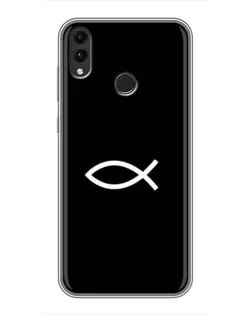 Чехол для Huawei Honor 8X Max с картинкой «Символ рыбы Jesus» Чехол для Huawei Honor 8X Max с картинкой «Символ рыбы Jesus»
