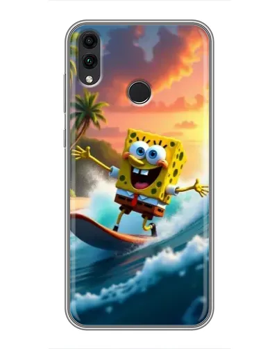 Чехол для Huawei Honor 8X Max с картинкой «Губка Боб серфингист» Чехол для Huawei Honor 8X Max с картинкой «Губка Боб серфингист»