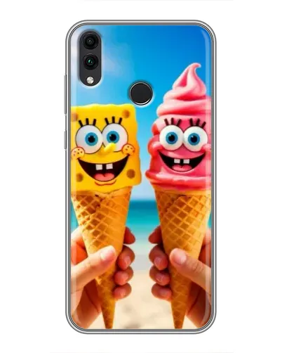 Чехол для Huawei Honor 8X Max с картинкой «Спанч Боб мороженое» Чехол для Huawei Honor 8X Max с картинкой «Спанч Боб мороженое»