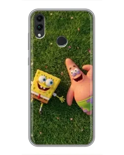 Чехол для Huawei Honor 8X Max с картинкой «Друзья на лужайке»