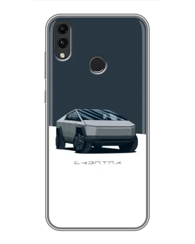 Чохол для Huawei Honor 8X Max з картинкою «Сріблястий Cybertruck Tesla»