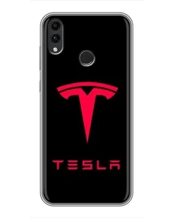 Чохол для Huawei Honor 8X Max з картинкою «Tesla Red Logo»