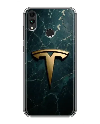 Чохол для Huawei Honor 8X Max з картинкою «Мармурова Tesla Gold»