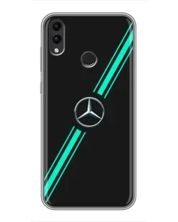 Чехол для Huawei Honor 8X Max с картинкой «Спортивные линии Mercedes»