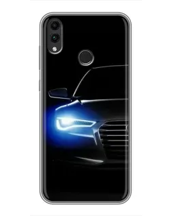 Чохол для Huawei Honor 8X Max з картинкою «Неоновий погляд Audi»