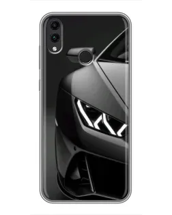 Чехол для Huawei Honor 8X Max с картинкой «Lamborghini фары детализация»