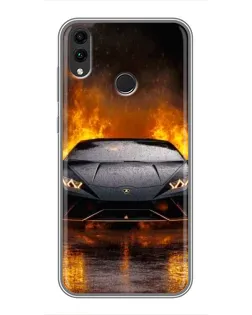 Чехол для Huawei Honor 8X Max с картинкой «Lamborghini в огне»