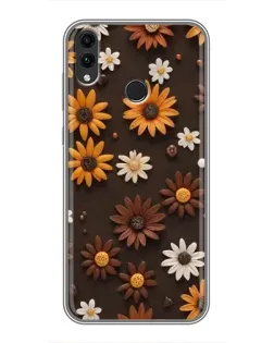 Чохол для Huawei Honor 8X Max з картинкою «Візерунок з маленьких соняшників»