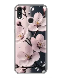 Чохол для Huawei Honor 8X Max з картинкою «Ніжня сакура та краплі»