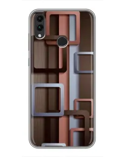 Чехол для Huawei Honor 8X Max с картинкой «Коричневые объемные квадраты» Чехол для Huawei Honor 8X Max с картинкой «Коричневые объемные квадраты»