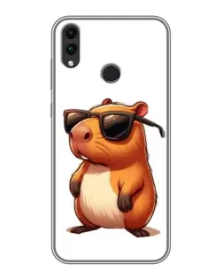 Чехол для Huawei Honor 8X Max с картинкой «Капибара в очках»