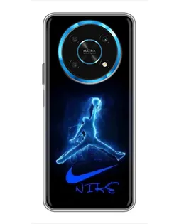 Чехол для Huawei Honor Magic 5 Lite 5G с картинкой «Jordan Neon Blue»