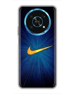 Чехол для Huawei Honor Magic 5 Lite 5G с картинкой «Синий пульс Nike»
