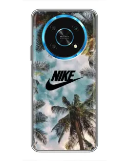 Чехол для Huawei Honor Magic 5 Lite 5G с картинкой «Тропический принт Nike»