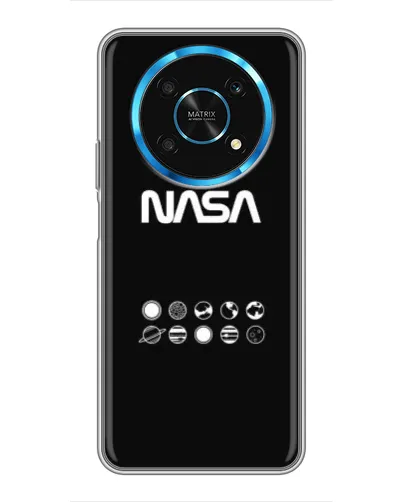 Чехол для Huawei Honor Magic 5 Lite 5G с картинкой «NASA — технический принт» Чехол для Huawei Honor Magic 5 Lite 5G с картинкой «NASA — технический принт»