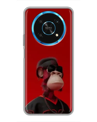 Чехол для Huawei Honor Magic 5 Lite 5G с картинкой «Bored Ape в красном» Чехол для Huawei Honor Magic 5 Lite 5G с картинкой «Bored Ape в красном»