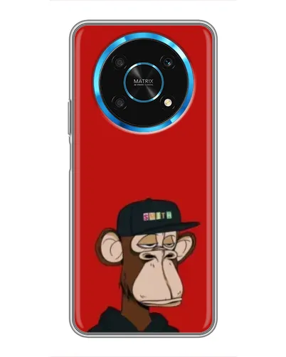 Чехол для Huawei Honor Magic 5 Lite 5G с картинкой «Bored Ape — красный фон» Чехол для Huawei Honor Magic 5 Lite 5G с картинкой «Bored Ape — красный фон»