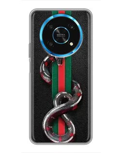 Чехол для Huawei Honor Magic 5 Lite 5G с картинкой «Gucci — змея на полосе» Чехол для Huawei Honor Magic 5 Lite 5G с картинкой «Gucci — змея на полосе»