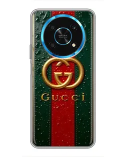 Чехол для Huawei Honor Magic 5 Lite 5G с картинкой «Gucci — фирменная полоса и золото» Чехол для Huawei Honor Magic 5 Lite 5G с картинкой «Gucci — фирменная полоса и золото»