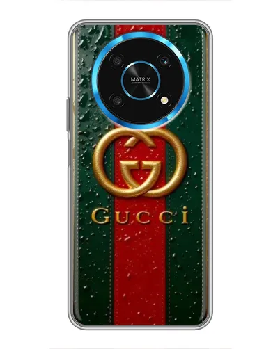 Чехол для Huawei Honor Magic 5 Lite 5G с картинкой «Gucci — фирменная полоса и золото» Чехол для Huawei Honor Magic 5 Lite 5G с картинкой «Gucci — фирменная полоса и золото»