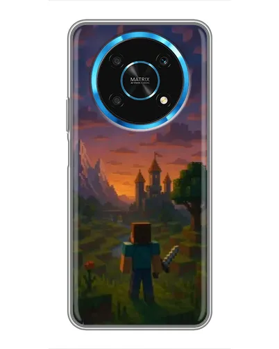 Чехол для Huawei Honor Magic 5 Lite 5G с картинкой «Стив у башни» Чехол для Huawei Honor Magic 5 Lite 5G с картинкой «Стив у башни»