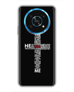 Чехол для Huawei Honor Magic 5 Lite 5G с картинкой «Текстовый крест» Чехол для Huawei Honor Magic 5 Lite 5G с картинкой «Текстовый крест»