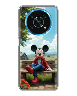 Чехол для Huawei Honor Magic 5 Lite 5G с картинкой «Микки на скамейке»