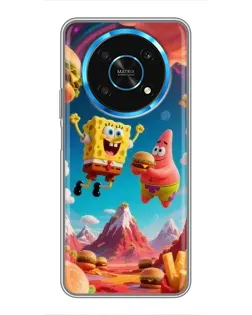 Чехол для Huawei Honor Magic 5 Lite 5G с картинкой «Космический фастфуд»