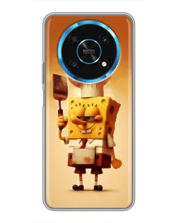 Чехол для Huawei Honor Magic 5 Lite 5G с картинкой «Губка Боб повар»