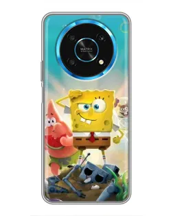 Чехол для Huawei Honor Magic 5 Lite 5G с картинкой «Спанч Боб победитель»