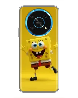 Чехол для Huawei Honor Magic 5 Lite 5G с картинкой «Позитивный Губка Боб»