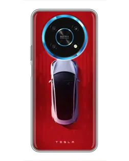 Чехол для Huawei Honor Magic 5 Lite 5G с картинкой «Tesla Top View» Чехол для Huawei Honor Magic 5 Lite 5G с картинкой «Tesla Top View»