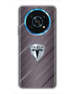 Чехол для Huawei Honor Magic 5 Lite 5G с картинкой «Металлическая текстура Tesla»