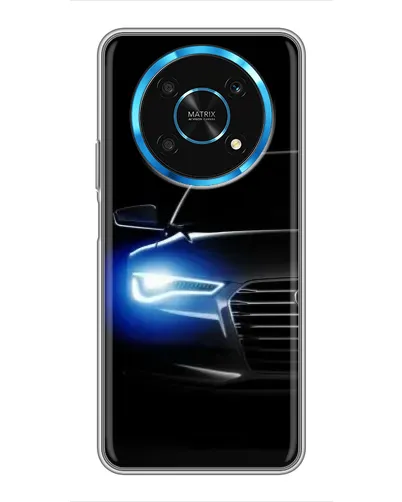 Чехол для Huawei Honor Magic 5 Lite 5G с картинкой «Неоновый взгляд Audi»