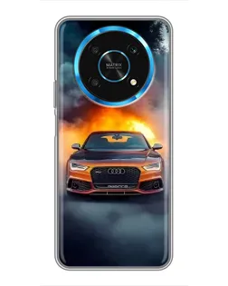 Чехол для Huawei Honor Magic 5 Lite 5G с картинкой «Audi в огненном дыму» Чехол для Huawei Honor Magic 5 Lite 5G с картинкой «Audi в огненном дыму»