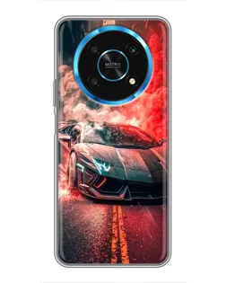 Чехол для Huawei Honor Magic 5 Lite 5G с картинкой «Lamborghini красный дым»