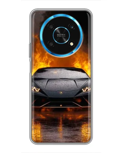 Чехол для Huawei Honor Magic 5 Lite 5G с картинкой «Lamborghini в огне»